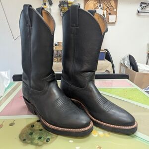 Chippewa Black Leather Western Boots